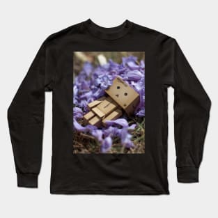 Danbo Lounging in the Jacarandas Long Sleeve T-Shirt